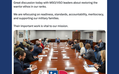ROA attends SecDef meeting to discuss collaboration between DoD, support orgs