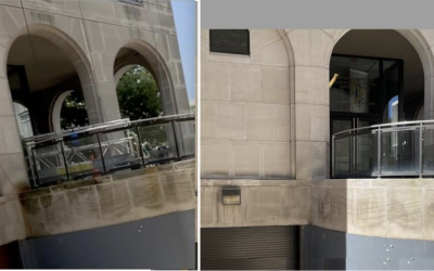 Exterior renovation of Minuteman Memorial Headquarters peels back decades