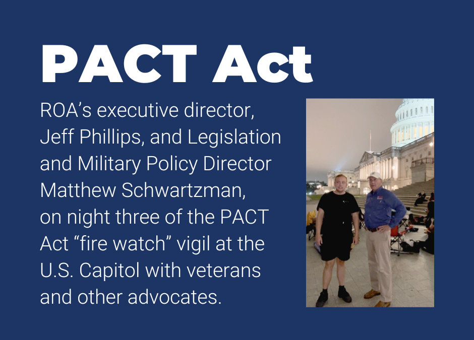 ROA hails hard-fought PACT Act Senate victory and law enactment