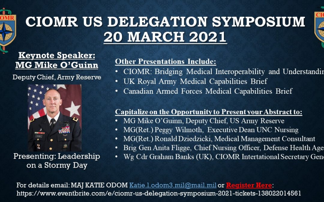 CIOMR U.S. Delegation Symposium Registration Closing at Midnight March 17 Eastern Time