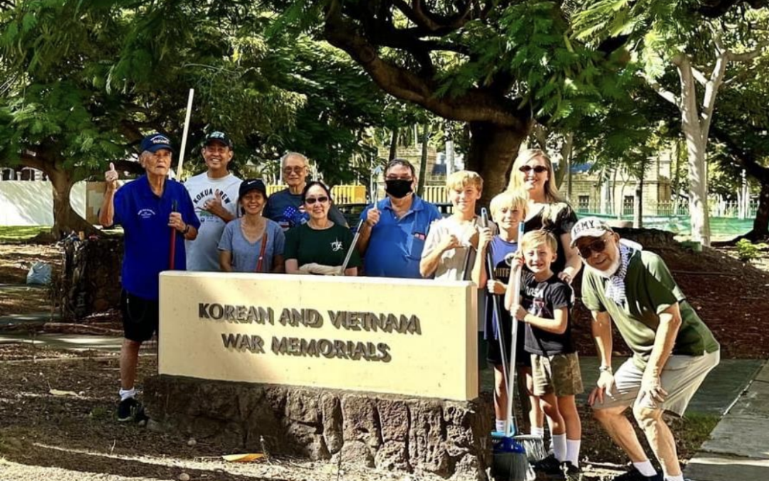 Hawaii cleans memorial during 22 Days of Service