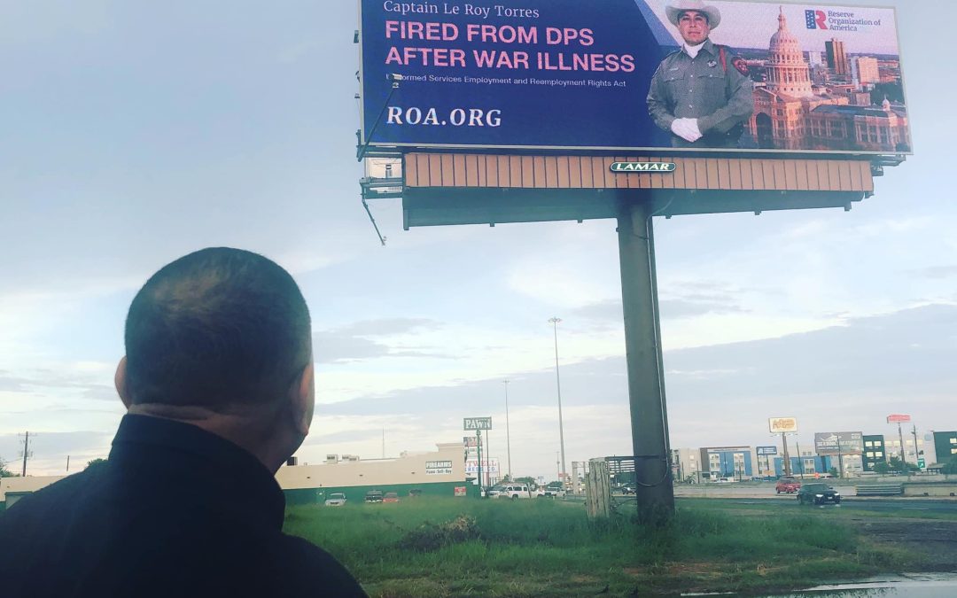 ROA on Texas billboard supporting wronged USAR vet sickened by burn pits