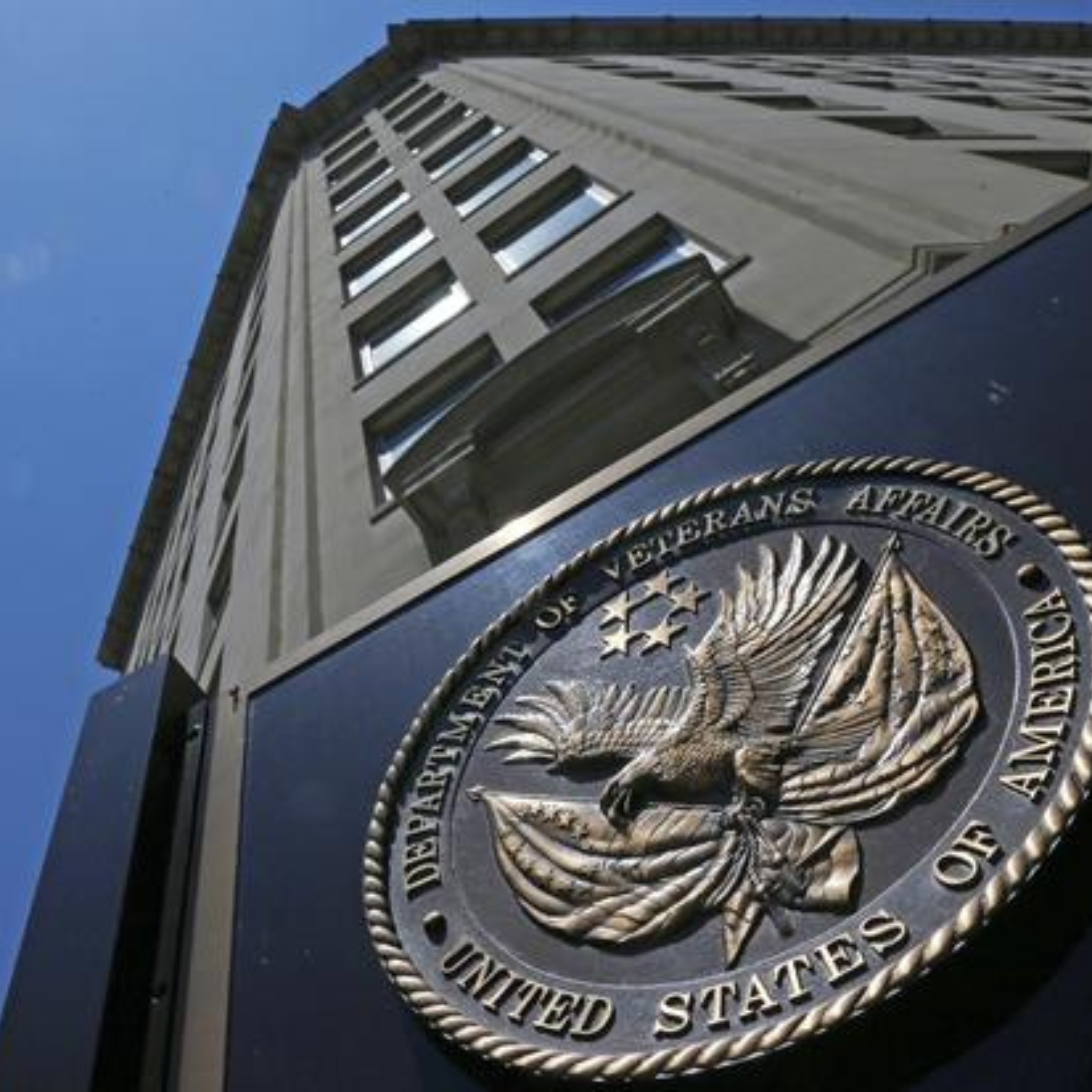Stock Image of Veterans Affairs Seal and Building Stock Image of Veterans Affairs Seal and Building